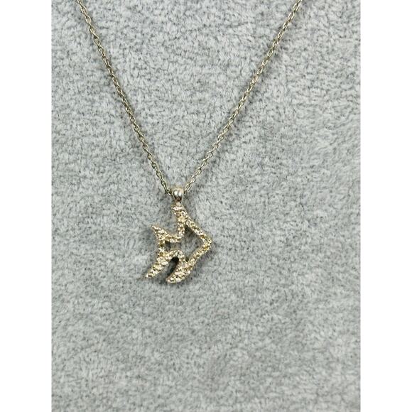 Avon Necklace Fish Pave Rhinestone Silver Tone 18" Figural Costume Jewelry - Picture 2 of 6